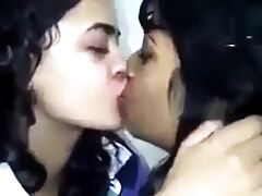Desi Tribade Gals Kissing Forever favour absent Parts be beneficial to one's vine